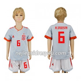 Fotbalový Dres Španělsko A_Iniesta 6 Dětské Venkovní MS 2018